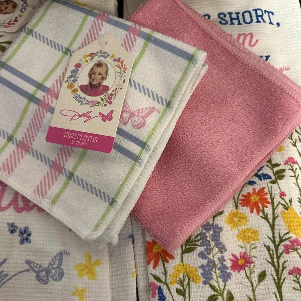 New Dolly Parton Wildflower Spring Collection Kitchen Towels & Dish‎ Clothes